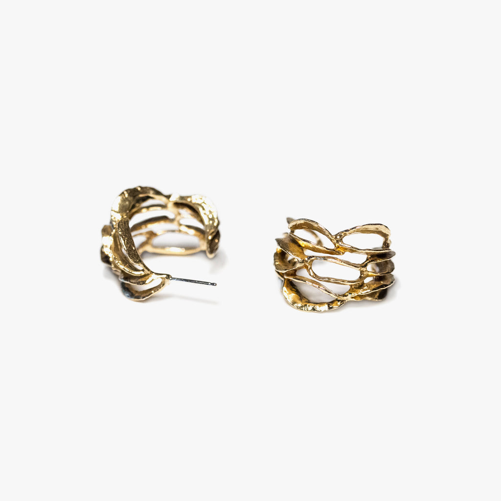 Banksia Hoop Earrings - Gold | Kirsten Muenster Jewelry