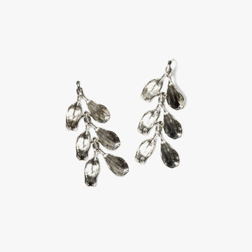 Dyad Three Tier Earrings - Silver | Kirsten Muenster Jewelry