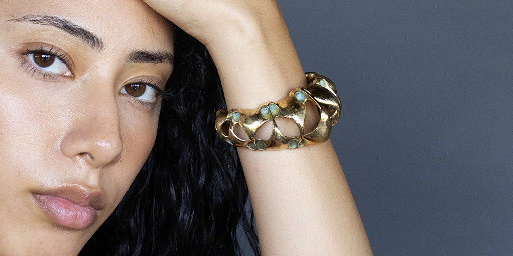 Feast Cuff Bracelet in Yellow Bronze | KMJ