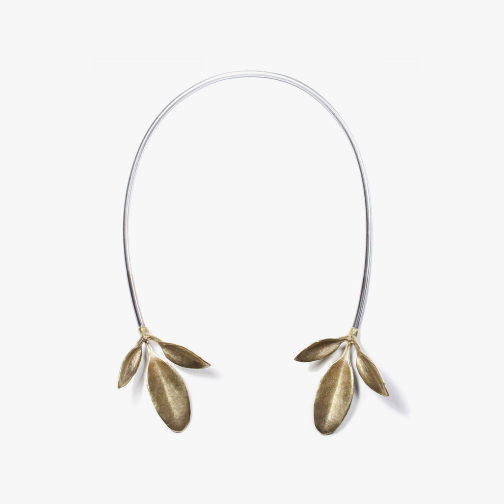 Leaves Neck Cuff - Brass | Kirsten Muenster Jewelry