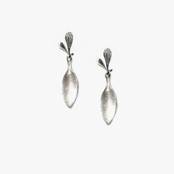 Long Leaf Earrings - Silver | Kirsten Muenster Jewelry