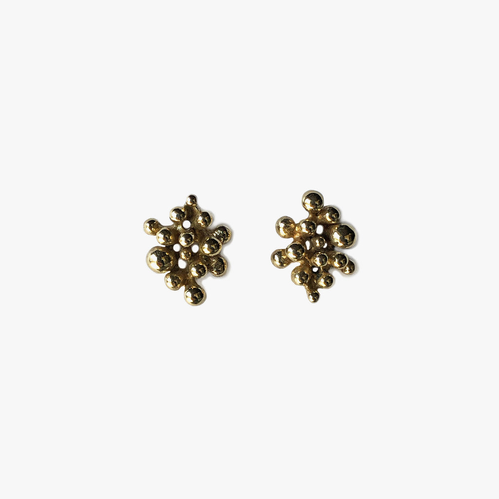 Particle Earrings - Yellow Bronze | Kirsten Muenster Jewelry