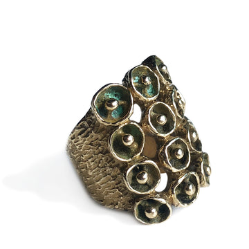 Mosaic Ring - Yellow Bronze – Kirsten Muenster Jewelry